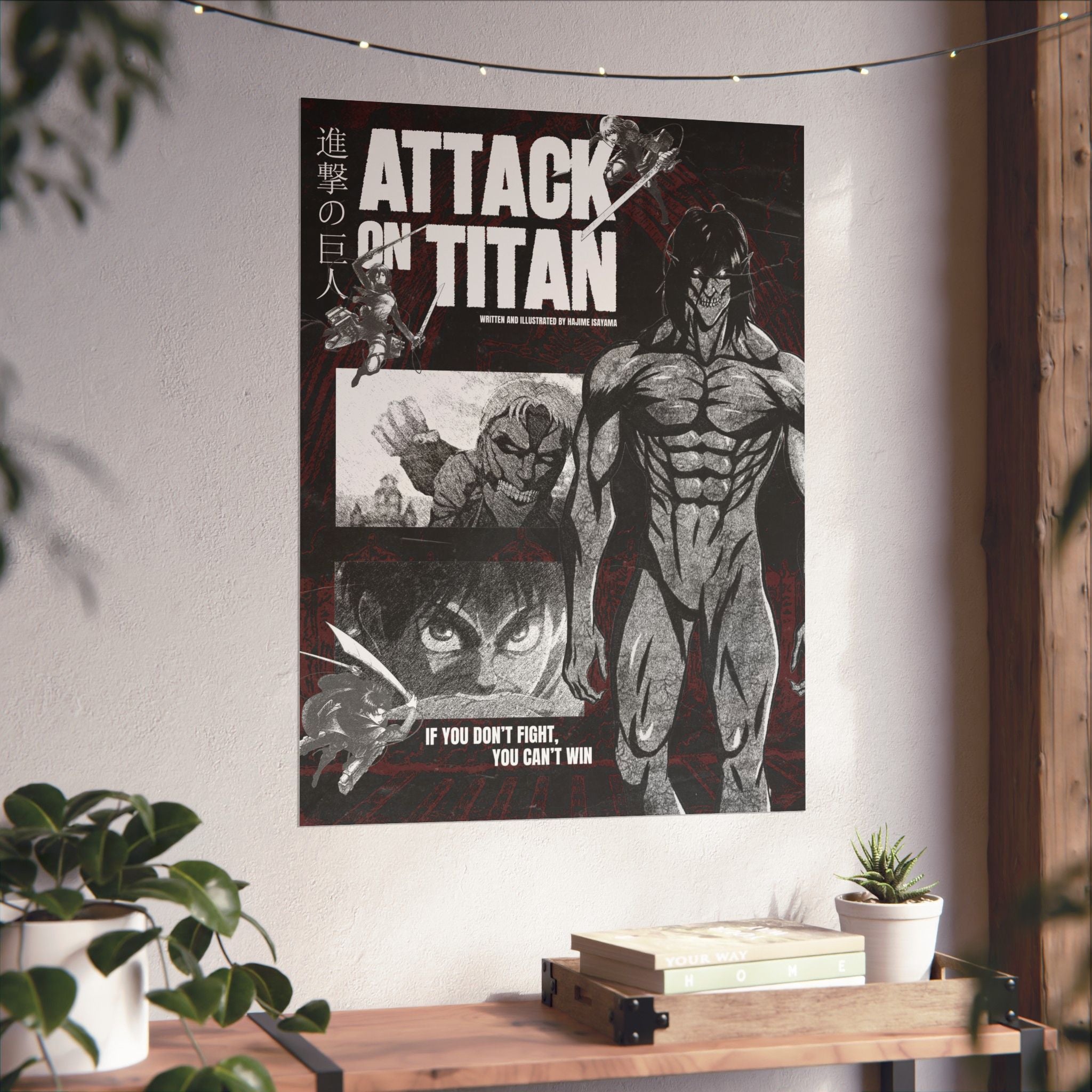 Attack on Titan Fight Poster | Epic Anime Battle Wall Art Print for AOT Fans