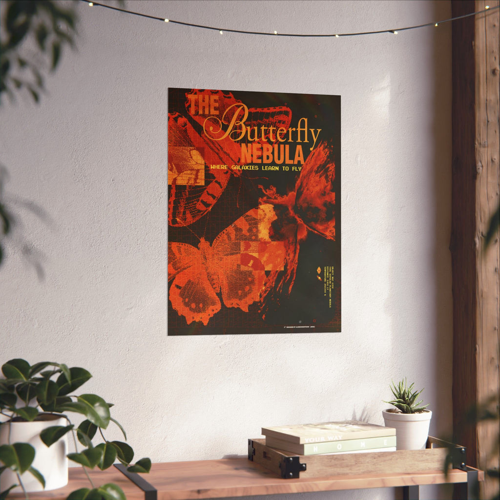 Butterfly Nebula Poster – Into The Cosmos Collection | Galaxy Space Wall Art Print