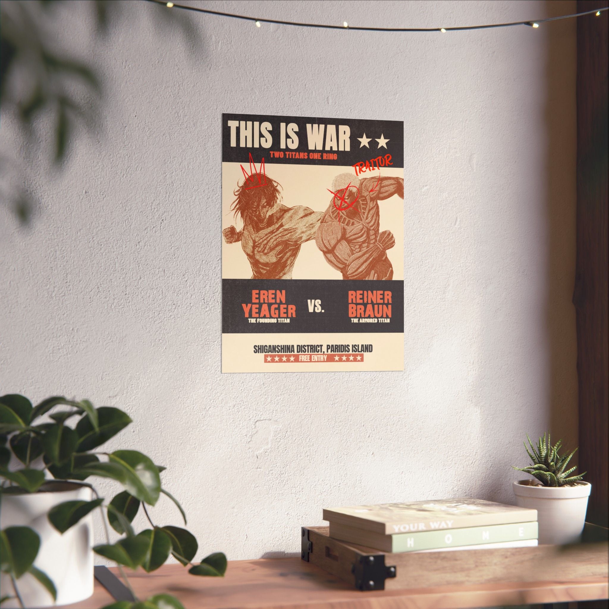 Attack on Titan "This is War" Boxing Poster | Anime Fight Wall Art Print