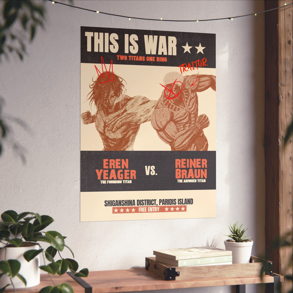 Attack on Titan "This is War" Boxing Poster | Anime Fight Wall Art Print