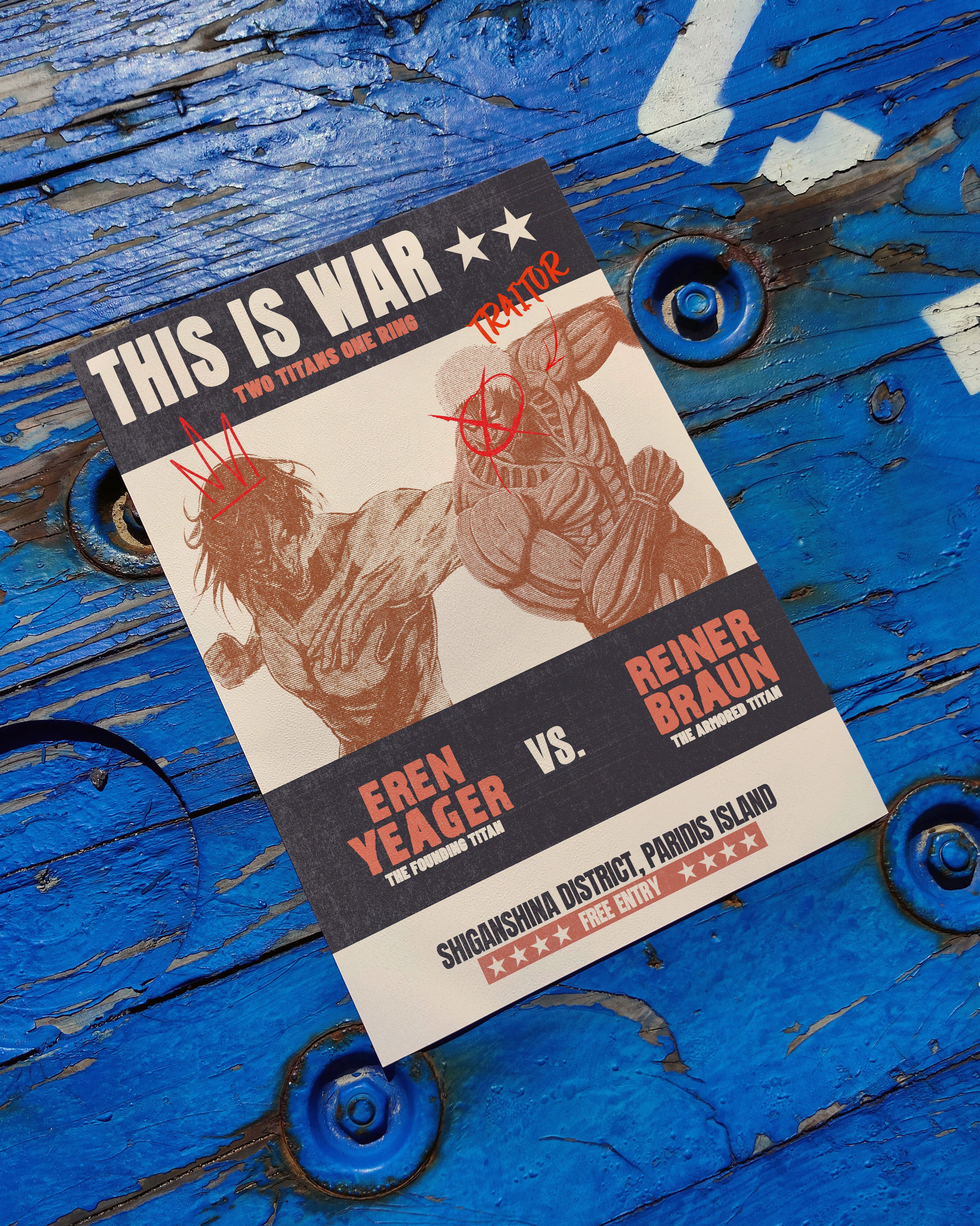 Attack on Titan "This is War" Boxing Poster | Anime Fight Wall Art Print
