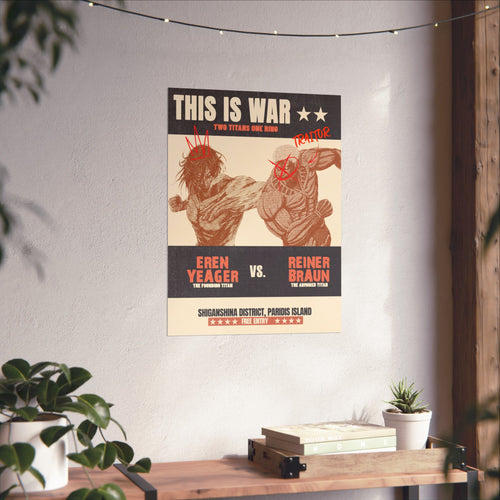 Attack on Titan "This is War" Boxing Poster | Anime Fight Wall Art Print