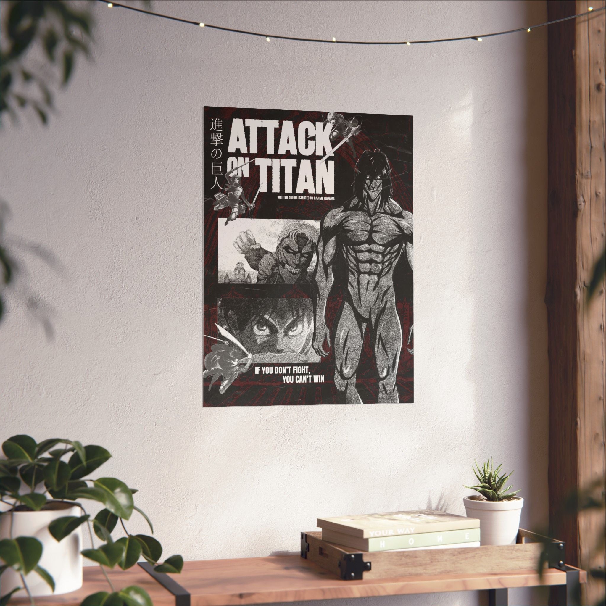 Attack on Titan Fight Poster | Epic Anime Battle Wall Art Print for AOT Fans