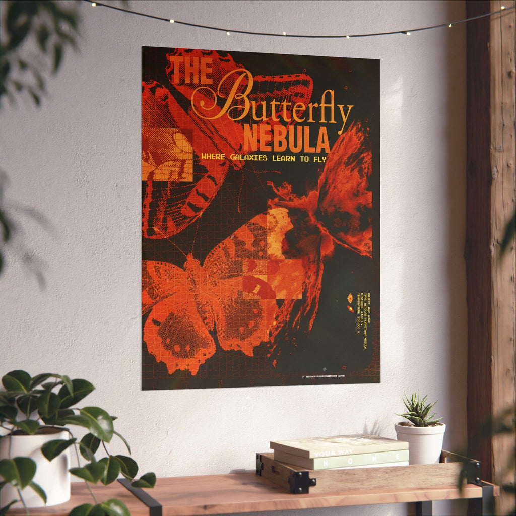 Butterfly Nebula Poster – Into The Cosmos Collection | Galaxy Space Wall Art Print